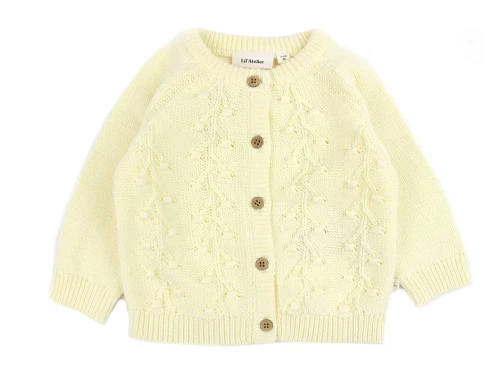 Lil Atelier lemon icing strikcardigan